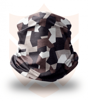 Nákrčník 🌲 Černohnědý Maskáč | Camo ❤️ Multifunkční šátek