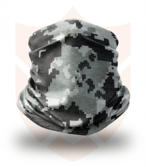 Nákrčník 🌲 Šedý Digital Maskáč | Camo ❤️ Multifunkční šátek