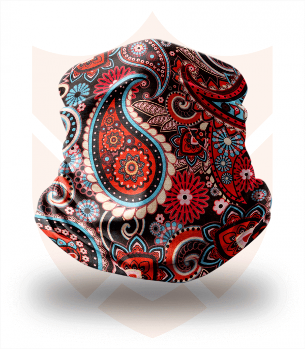 Nákrčník 🛡️ Červené Mandaly ❤️ Multifunkční šátek