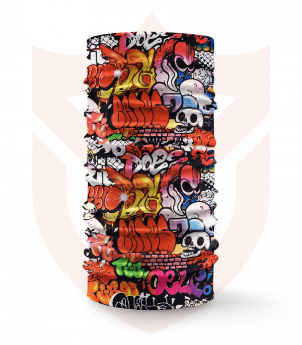 Nákrčník 🎨 Graffiti Skull ❤️ Multifunkční šátek