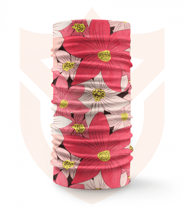 Nákrčník 🌸 Růžové Květy ❤️ Multifunkční šátek