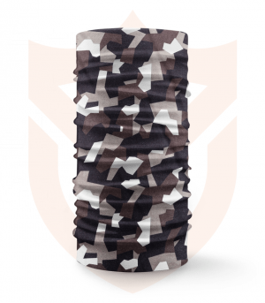 Nákrčník 🌲 Černohnědý Maskáč | Camo ❤️ Multifunkční šátek