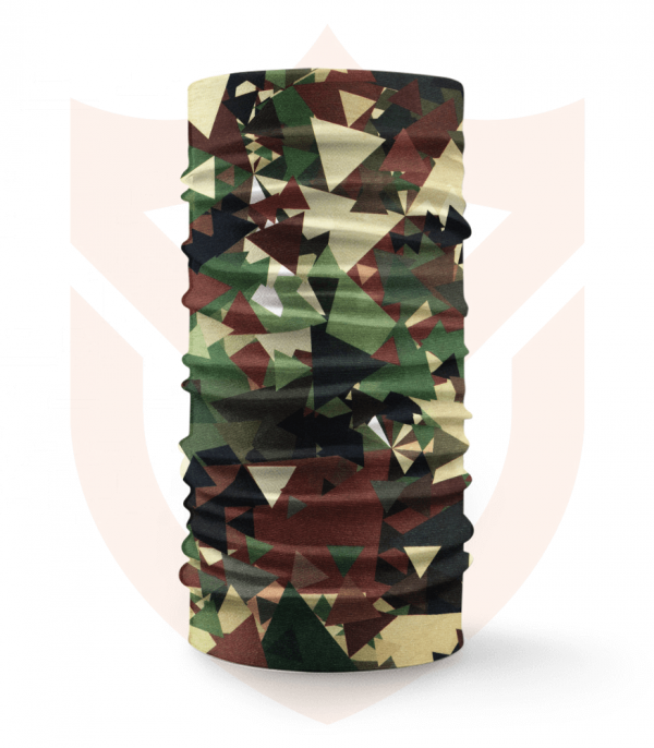 Nákrčník 🌲 Trojúhelníky Maskáč | Camo ❤️ Multifunkční šátek
