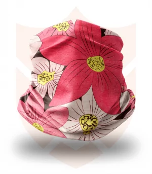 Nákrčník 🌸 Růžové Květy ❤️ Multifunkční šátek