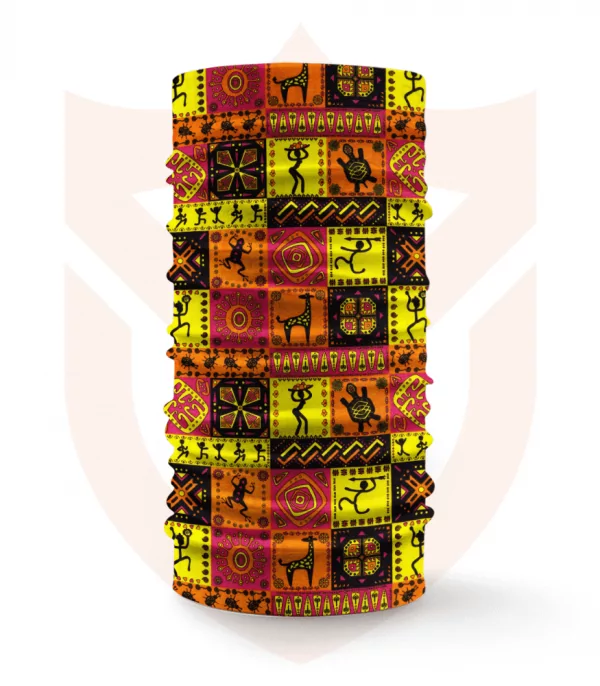 Nákrčník 🔥 Afrika Fresky ❤️ Multifunkční šátek